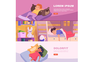 Kindergarten sleep. happy little, a Person Illustration by Onyx