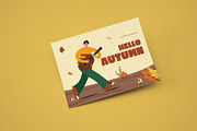 Hello Autumn Greeting Card Template, a Card Template by Neermana (Thumbnail 3 of 4)