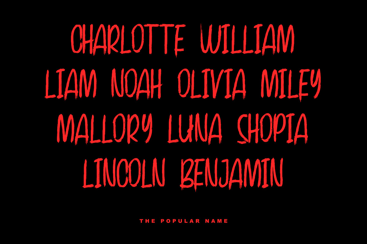Vampire Roamer Brush Display Font, a Sans Serif Font by Maulana Creative (Photo 6 of 7)