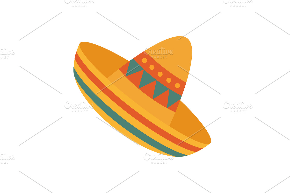 Traditional Mexican sombrero hat, an Object Illustration by GraphiShop