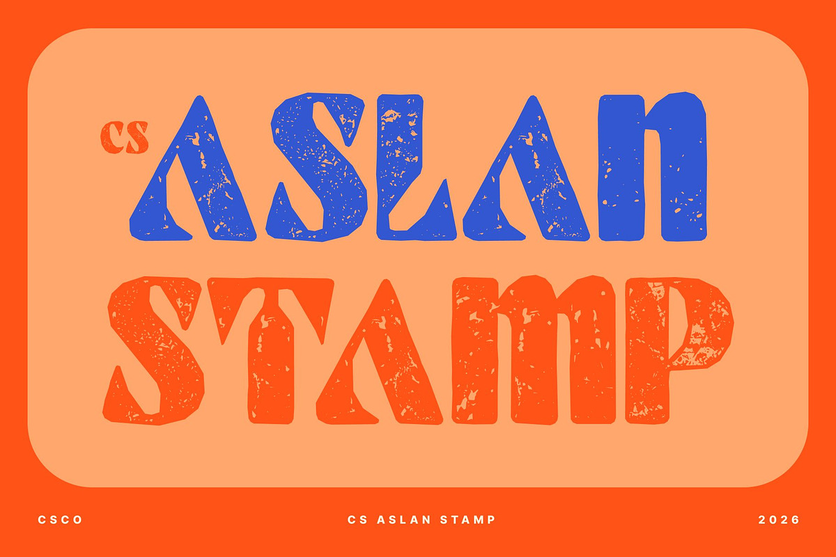 CS Aslan Stamp, a Sans Serif Font by Craft Supply Co. (Photo 1 of 8)