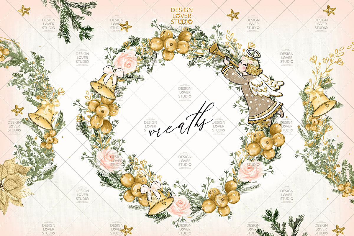 Christmas Angel design, an Illustration by designloverstudio (Photo 3 of 3)