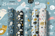 Cute space cats - graphic collection, a Pattern Graphic by Cuteanny Design (Thumbnail 8 of 10)