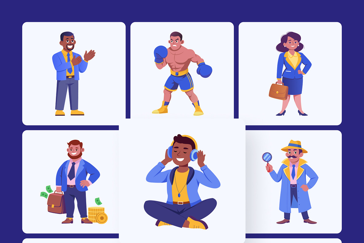People Character Illustration Set, a Person Illustration by Brickclay (Photo 7 of 10)