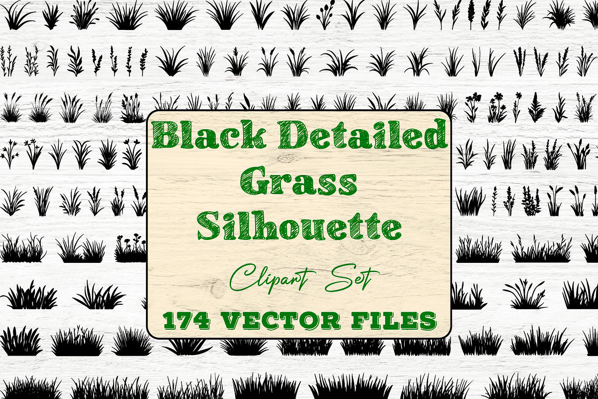 Black Detailed Grass Silhouette, an Object Graphic by DesignBTF (Photo 1 of 5)