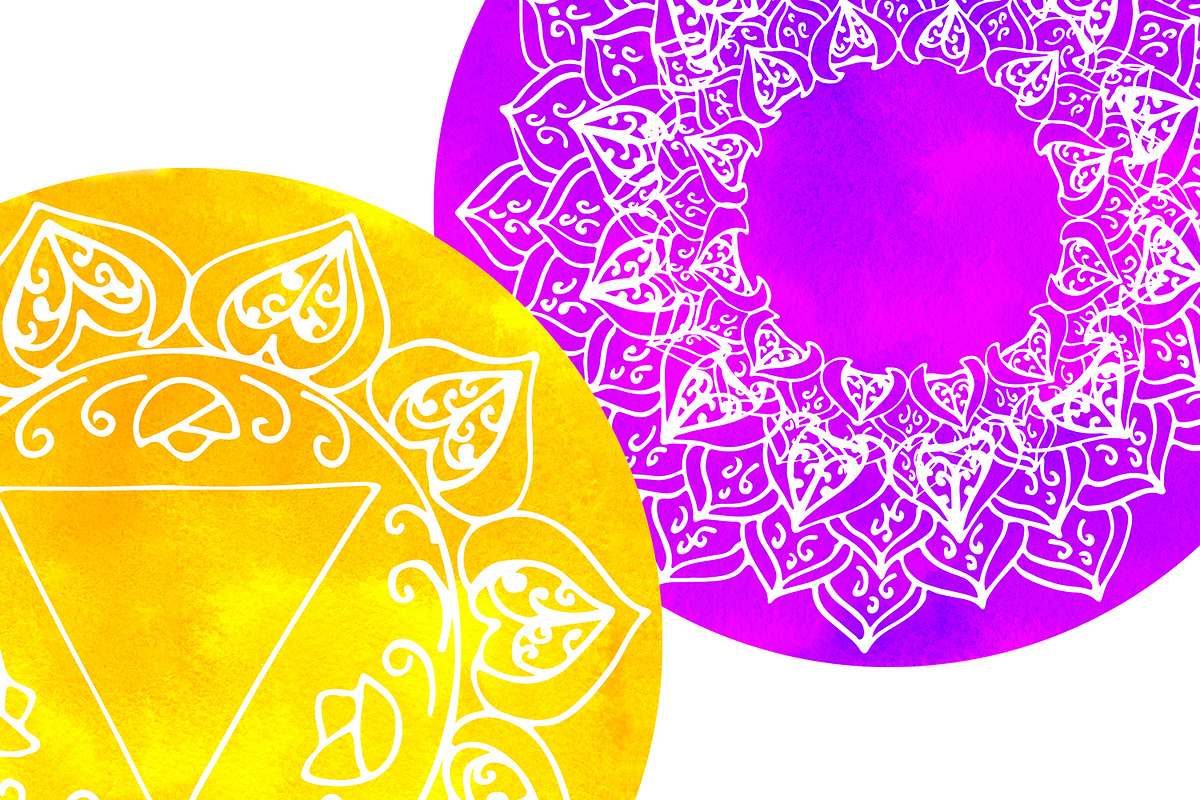 Watercolor chakras clipart, an Object Graphic by SweetRenieDesigns (Photo 3 of 3)