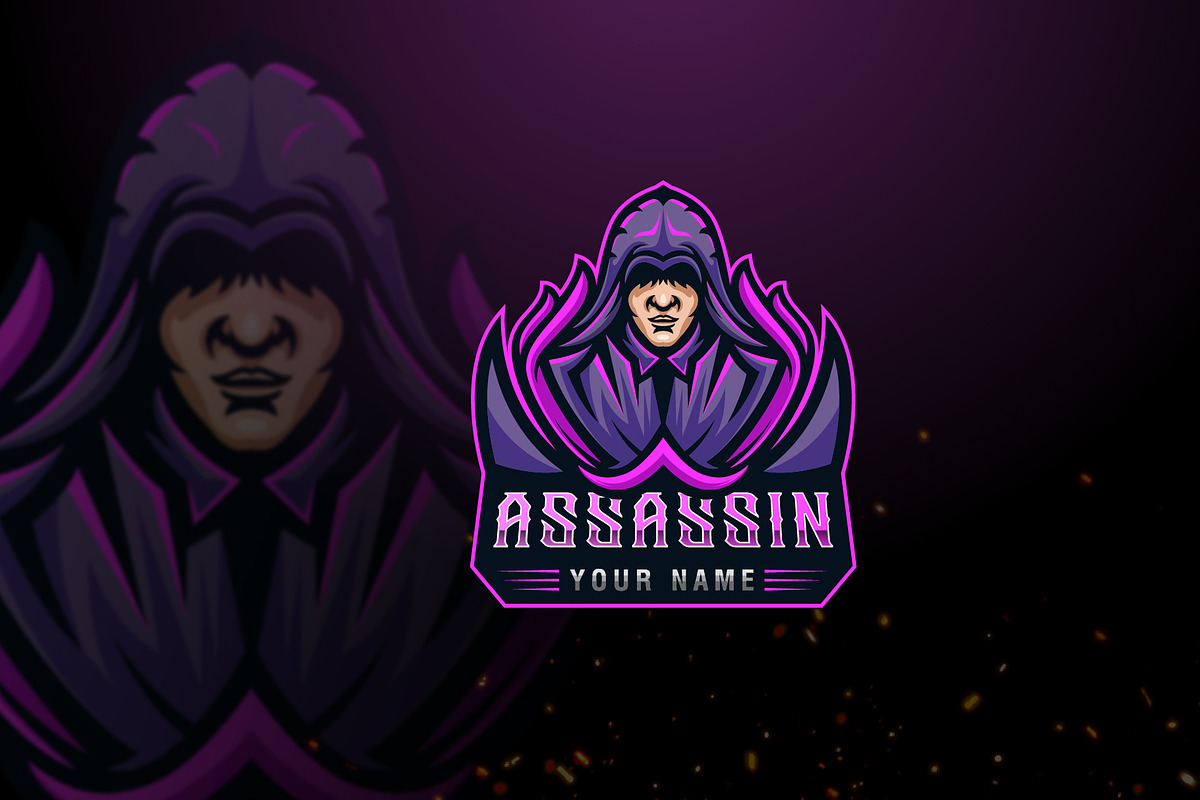 Assassin with a cape E-sport Logo, a Branding & Logo Template by Agung_cs
