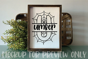 Spider Web Halloween Monogram Font