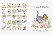 harvest meadow watercolor clipart, a Decorative Illustration by Patishop Art (Thumbnail 3 of 10)