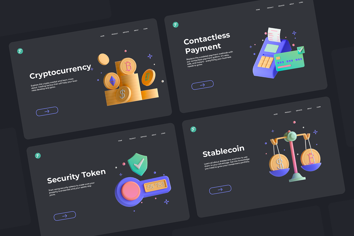 Digital Currency 3D Icon Set, a 3D by Flat Icons (Photo 6 of 8)
