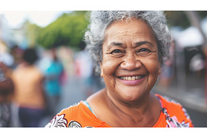 Middle aged Maori woman smiling in, a Person Photo by Lermont51