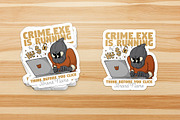 retro hacker mascot using laptop, a Branding & Logo Template by Judsart (Thumbnail 3 of 3)