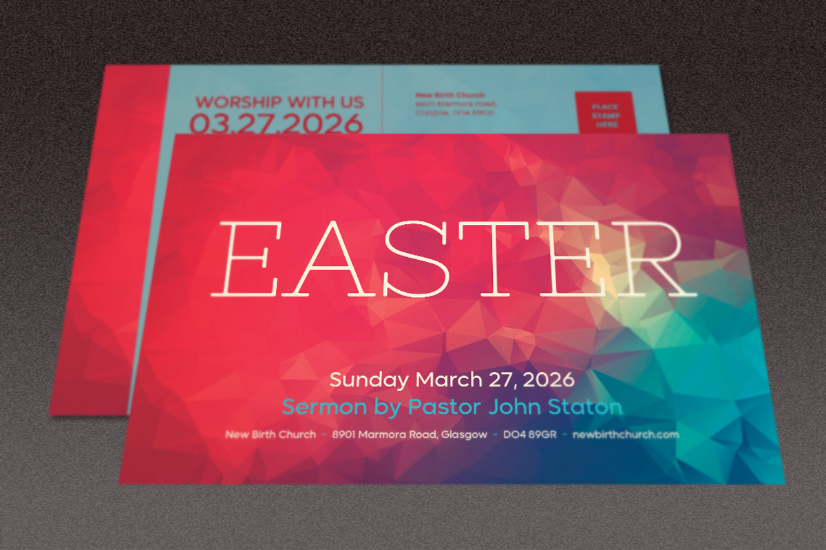 Easter Sunday Church Mailer | Canva, a Flyer Template by loswl (Photo 4 of 8)