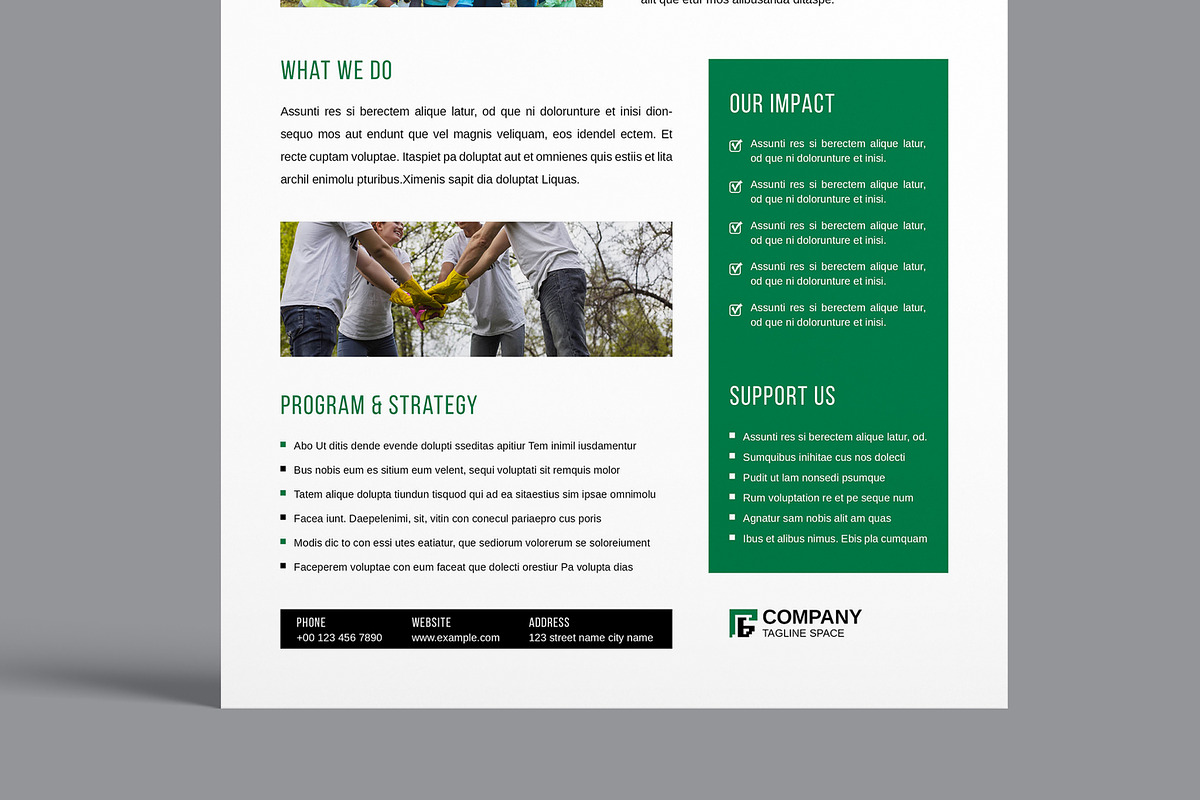Nonprofit Organization Fact Sheet, a Flyer Template by MightyDesign (Photo 5 of 8)