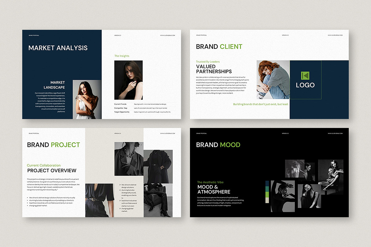 Brand Proposal Presentation Template, a Presentation Template by Slide_Genius1 (Photo 3 of 6)
