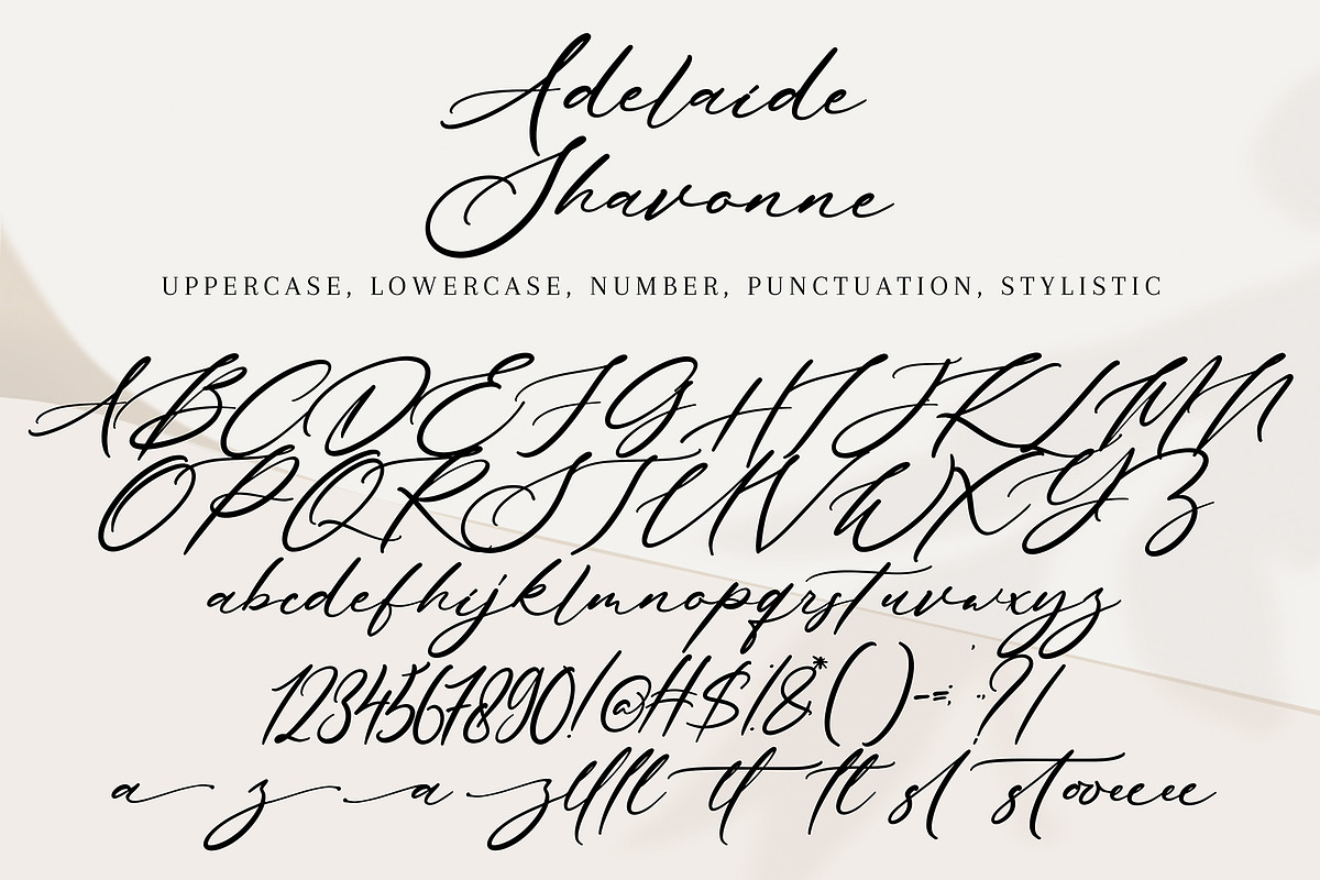 Adelaide Shavone, a Handwritten Font by HaKi Studio (Photo 5 of 5)