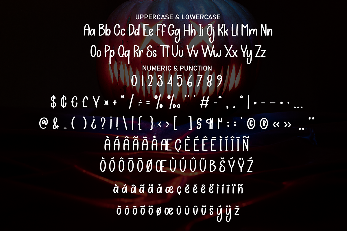 Spooky Monster | Script Font, a Script Font by Scratchones (Photo 7 of 8)