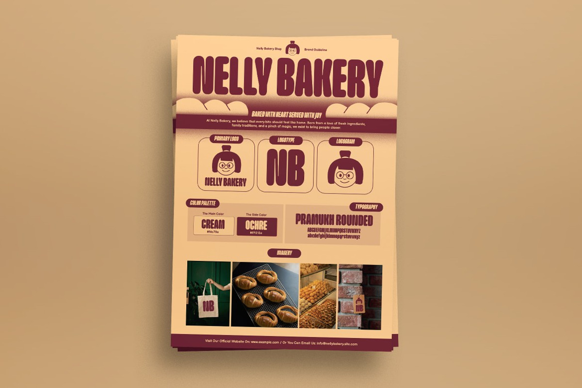 Cream Bakery Store Brand Guideline, a Print Template by graphicook (Photo 1 of 3)