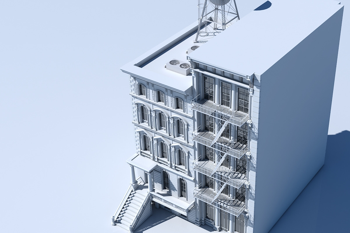 3D Commercial Building Facade 04, an Architecture 3D Model by Giimann (Photo 5 of 7)