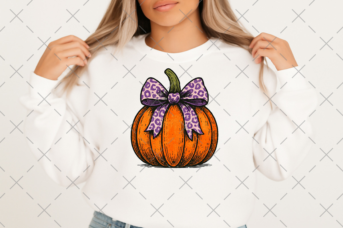 Retro Halloween pumpkin Png, an Illustration by Craft Nest (Photo 2 of 6)