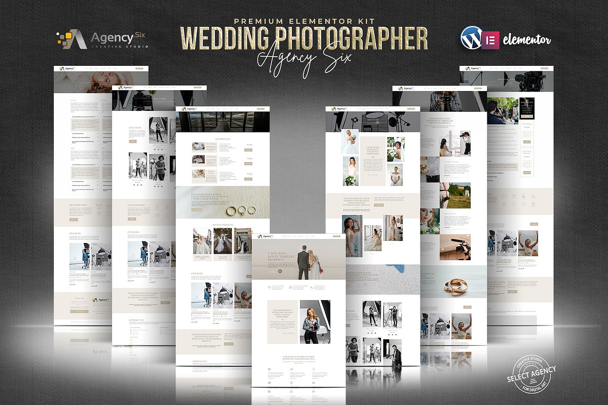 Agency Six - Elementor Pro Kit, a Websites & App Template by Select Agency Designs (Photo 1 of 8)