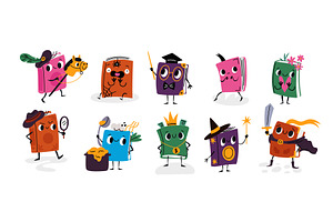 Cartoon books characters. Cute, an Illustration by Vectorbuum