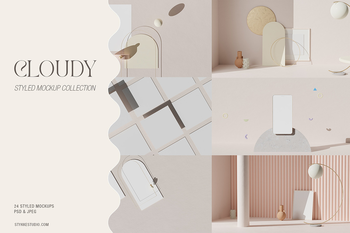 CLOUDY - Contemporary Modern Mockup, a Product Mockup by Stykke Studio (Photo 2 of 17)
