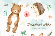 Woodland Tribe Watercolor Clip Art, an Animal Illustration by everysunsun (Thumbnail 2 of 5)