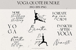 Yoga SVG Quote Bundle