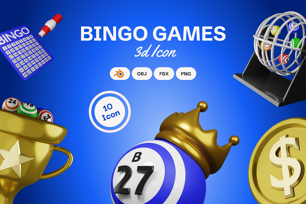 3D Bingo Games Icon, an Object 3D Model by Kohesif Studio (Photo 1 of 6)