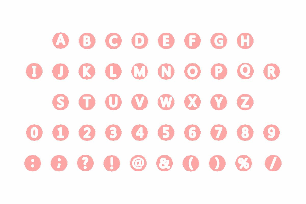 Sweet Bounce, a Symbol Font by Fourteen Letter (Photo 3 of 7)