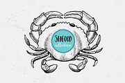 Seafood doodle 21 elements, a Food Illustration by BarcelonaShop (Thumbnail 3 of 3)