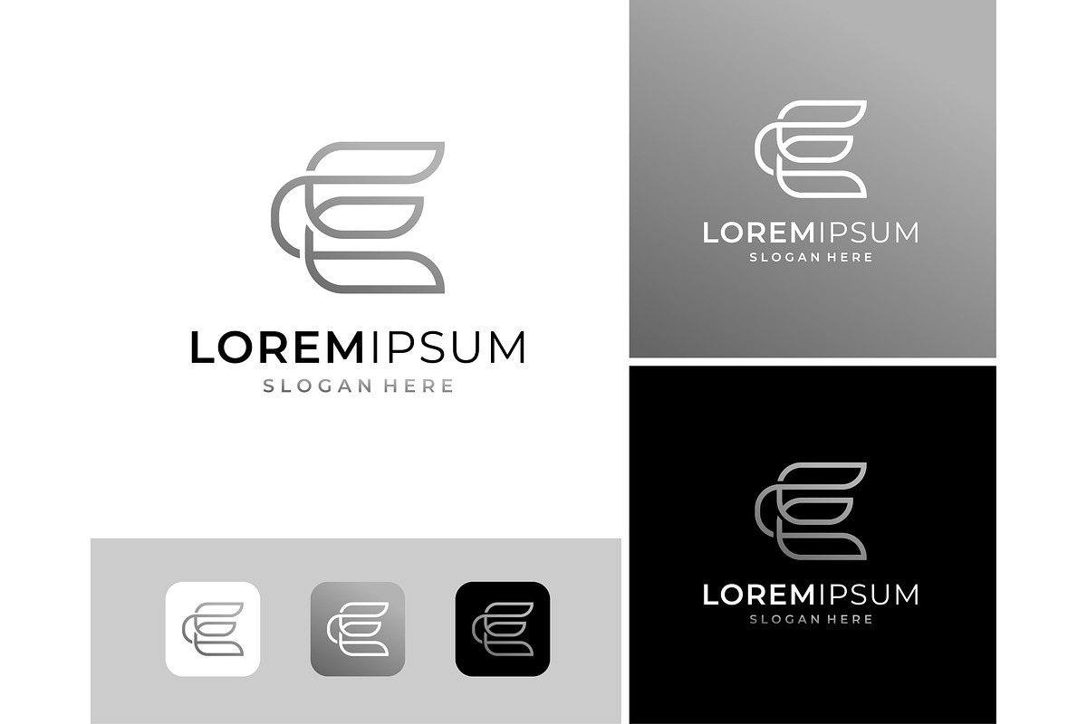 Letter E Line Abstract Luxury Logo, a Branding & Logo Template by ika trisiana