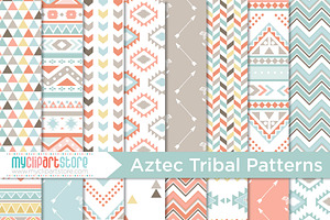 Tribal, Boho Digital Patterns 1