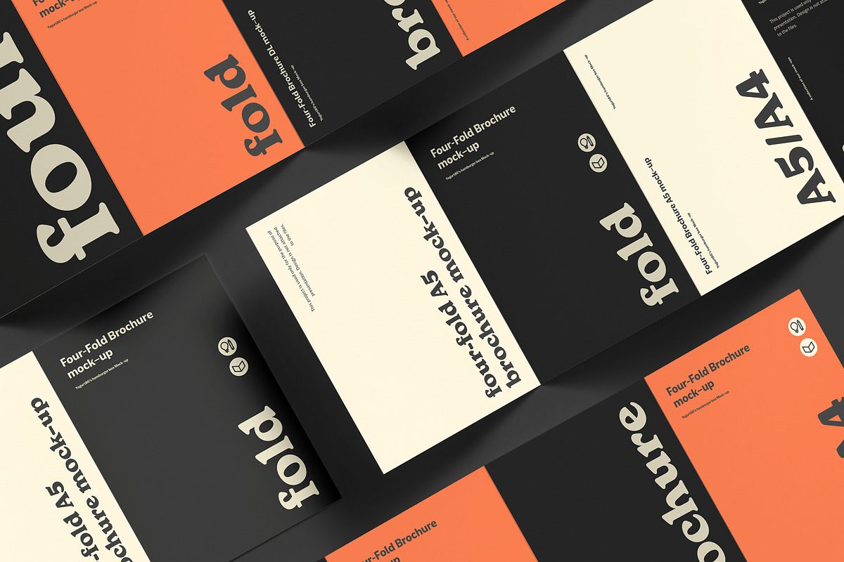 Four Fold A5 Brochure Mockup, an Advertising Mockup by Yogurt86 (Photo 15 of 16)