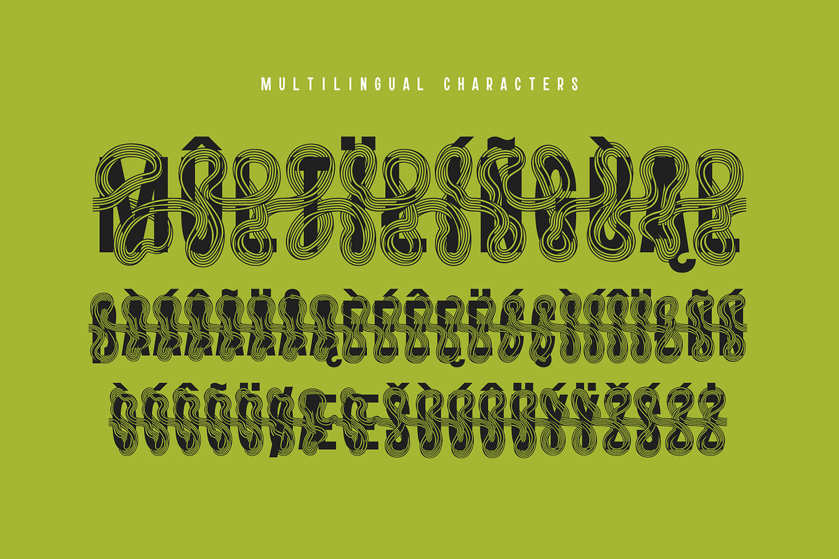 Twisted Ribbon — Creative Font, a Symbol Font by Gleb Guralnyk (Photo 7 of 8)