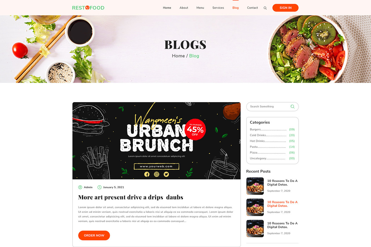 Restaurant food template design, a Templates & Theme by Neha Guleria (Photo 6 of 7)