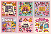 Bold Easy Girly Things Coloring Page, a Decorative Illustration by Coco Bloom (Thumbnail 3 of 3)