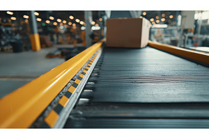 Cardboard Box on Conveyor Belt in, an Industrial Photo by Lermont51