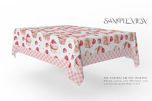 Square Tablecloth With Smart Objects