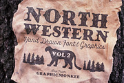 North Western Font + Vectors Vol 2, a Font by Nathan Brown (Thumbnail 1 of 5)