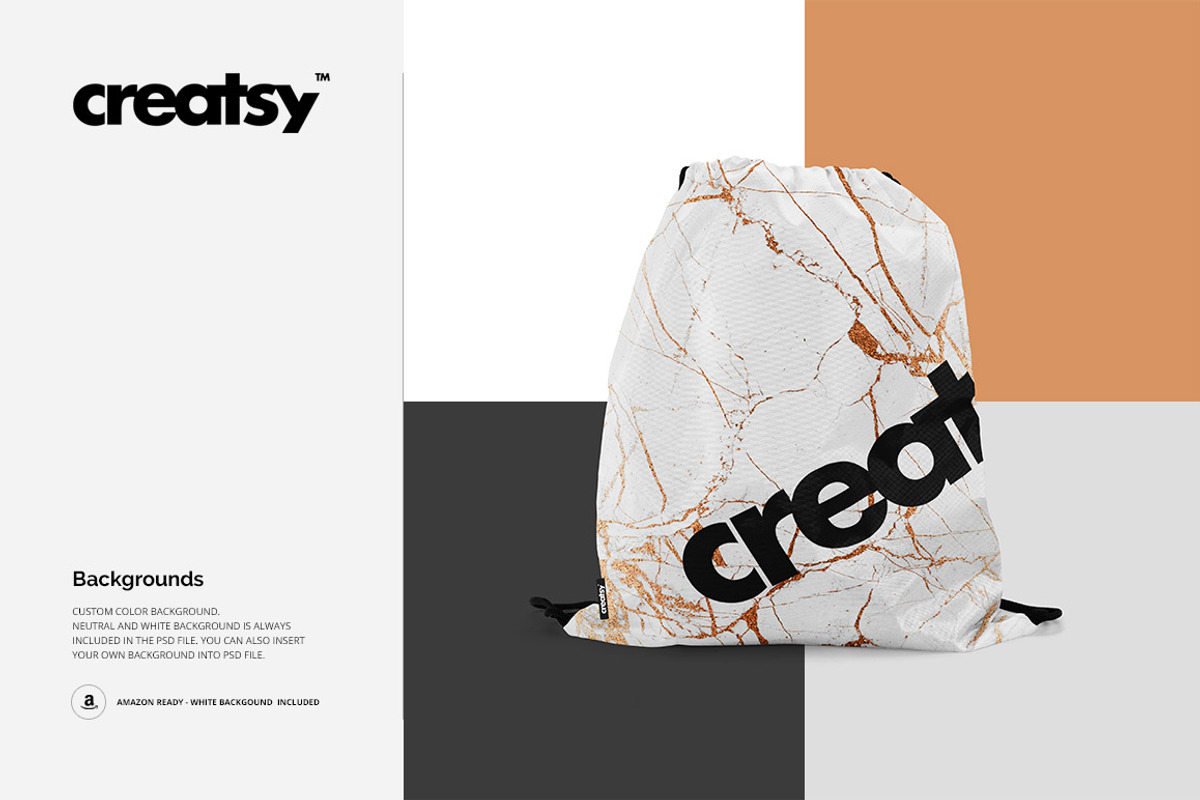Drawstring Bag Mockup Set, a Product Mockup by Creatsy (Photo 6 of 8)