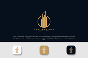 Real estate logo design concept