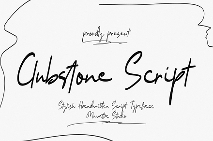 Clubstone Font, a Handwritten Font by Muwatta Studio