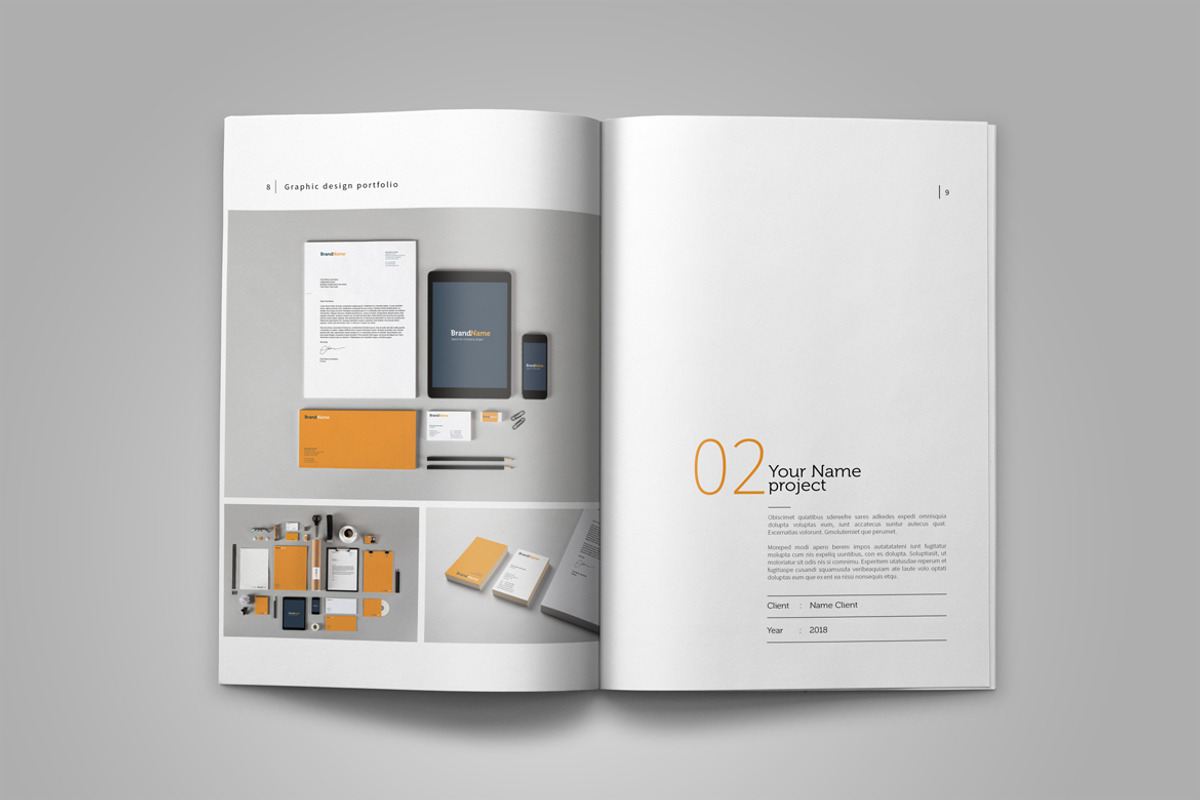 Graphic Design Portfolio Template, a Brochure Template by adekfotografia (Photo 9 of 42)