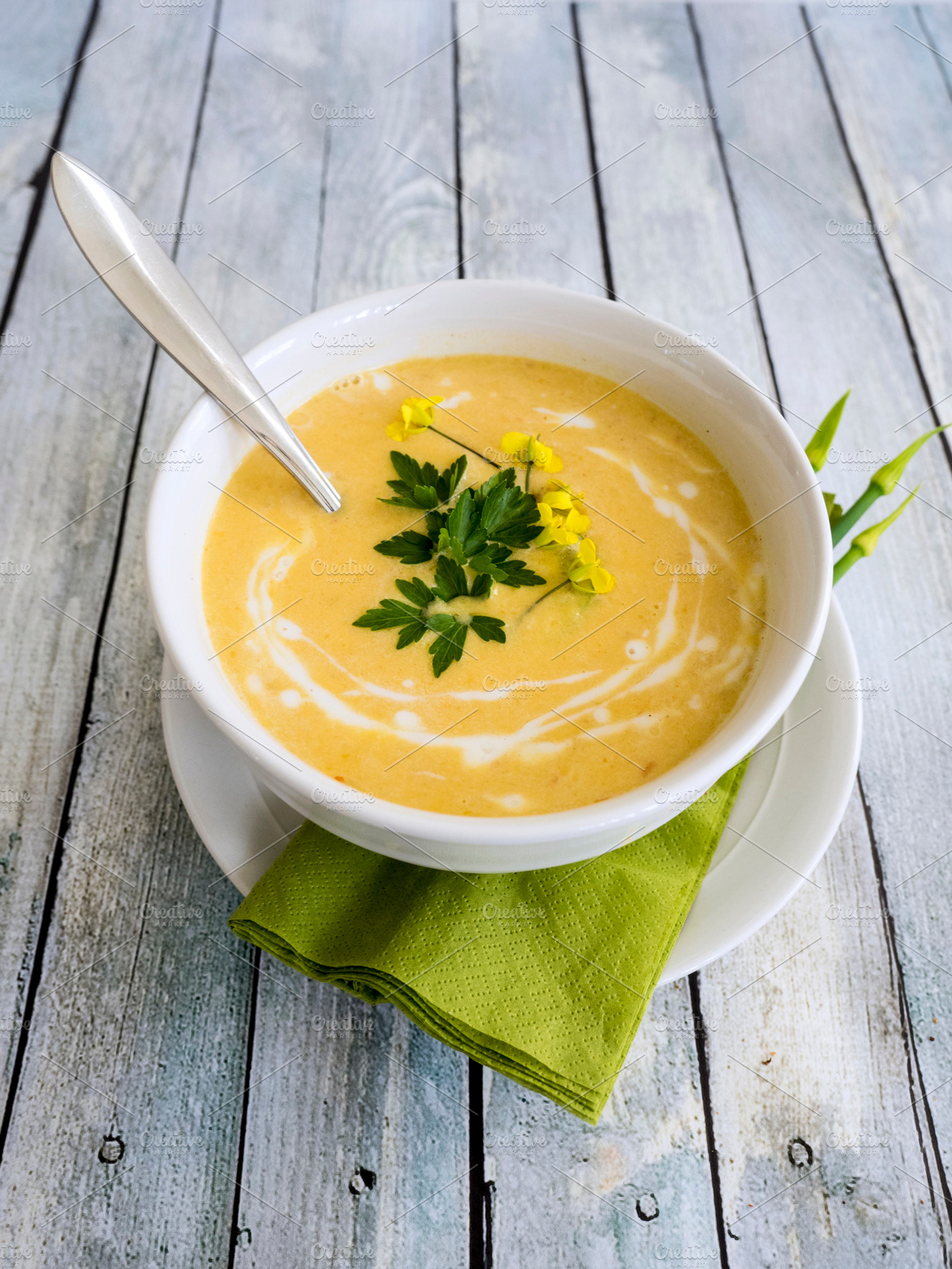 Butternut squash soup featuring soup, squash, and butternut, a Food & Drink Photo by Imagefountain Photos