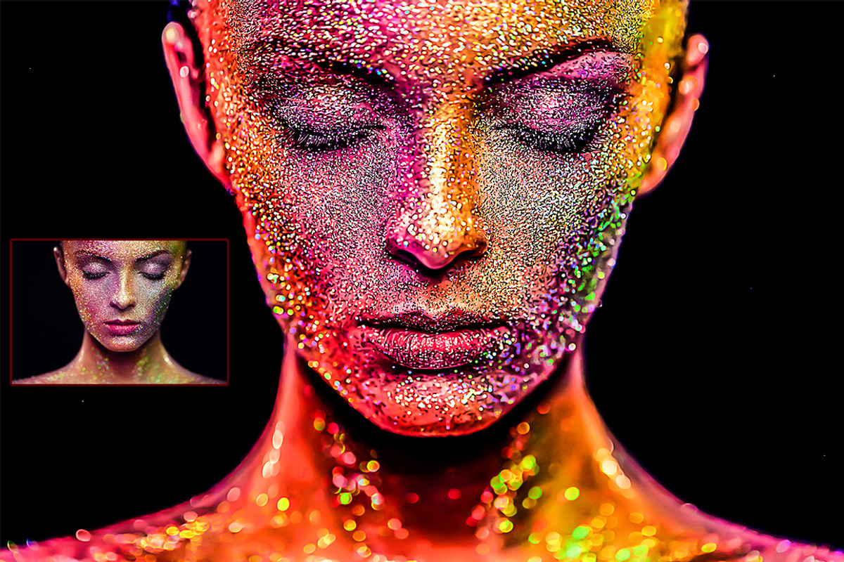 Colorful Oil Painting Photoshop Acti, an Action Add-On by designvillage (Photo 10 of 14)