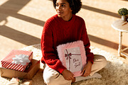 Pink Fur Frame Mockup | with Woman, a Household Mockup by RevintageStudio (Thumbnail 3 of 6)