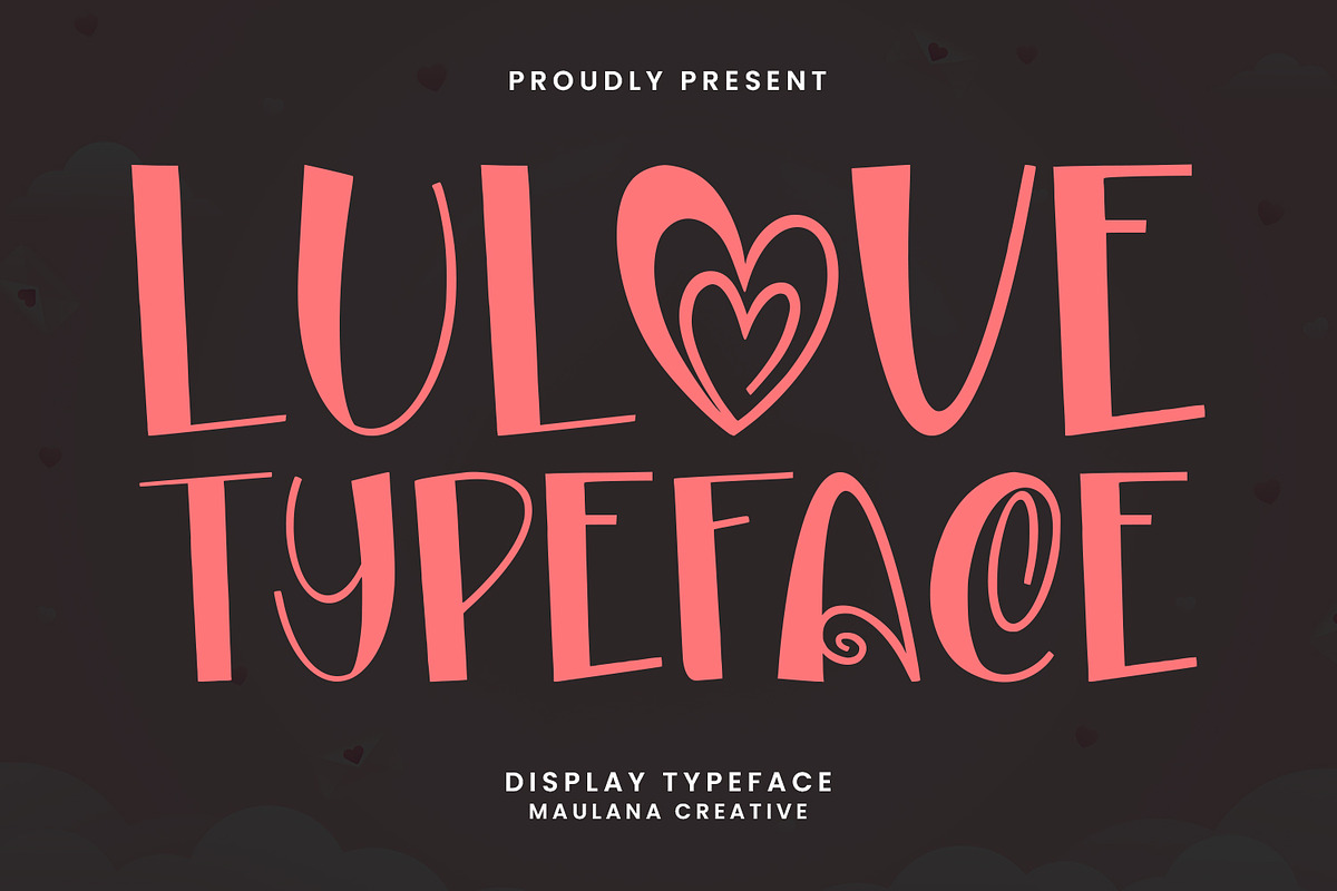 Lulove Display Typeface, a Symbol Font by Maulana Creative (Photo 1 of 7)