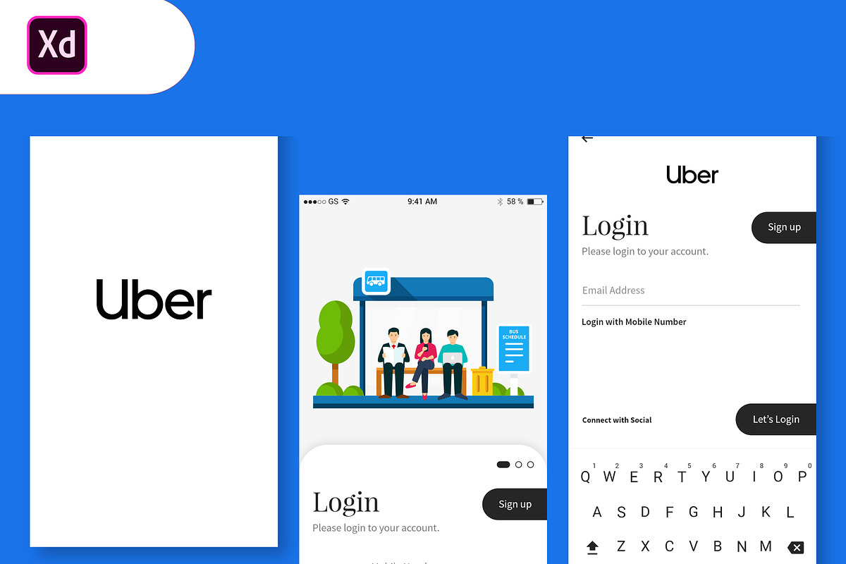 Uber Travel UI App, an UI Kit Template by litoondev (Photo 3 of 5)